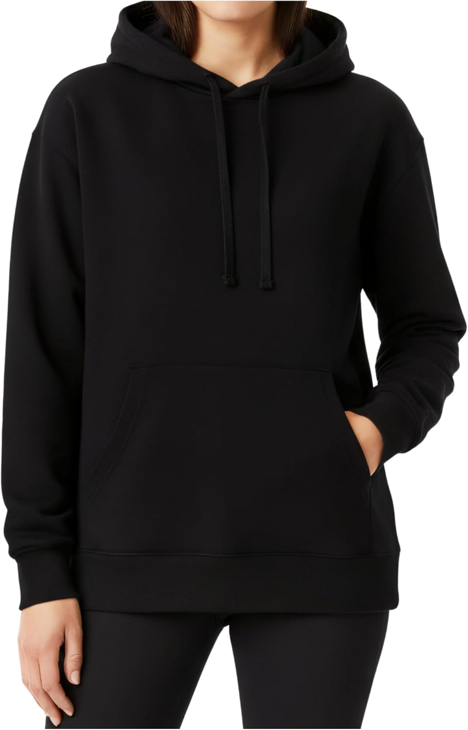 Letter-printed hooded sweatshirt