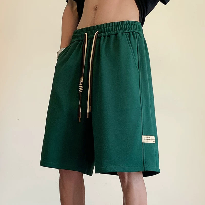 American white shorts men 2026 new loose sports and casual hanging pants men's summer five quarter pants trendy brand