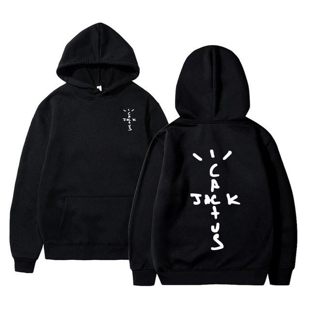 Letter-printed hooded sweatshirt