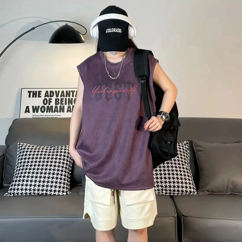 American style camisole men's summer youth cool and trendy brand sports men's sleeveless t-shirt 2026 new item