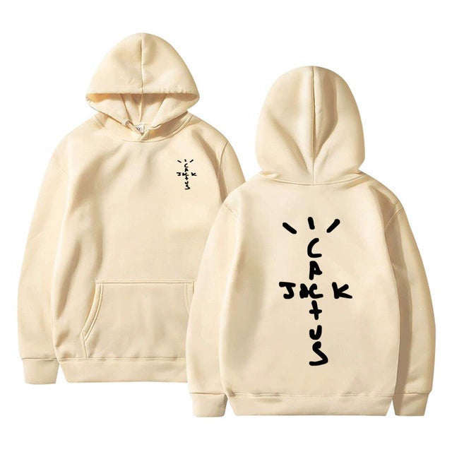 Letter-printed hooded sweatshirt