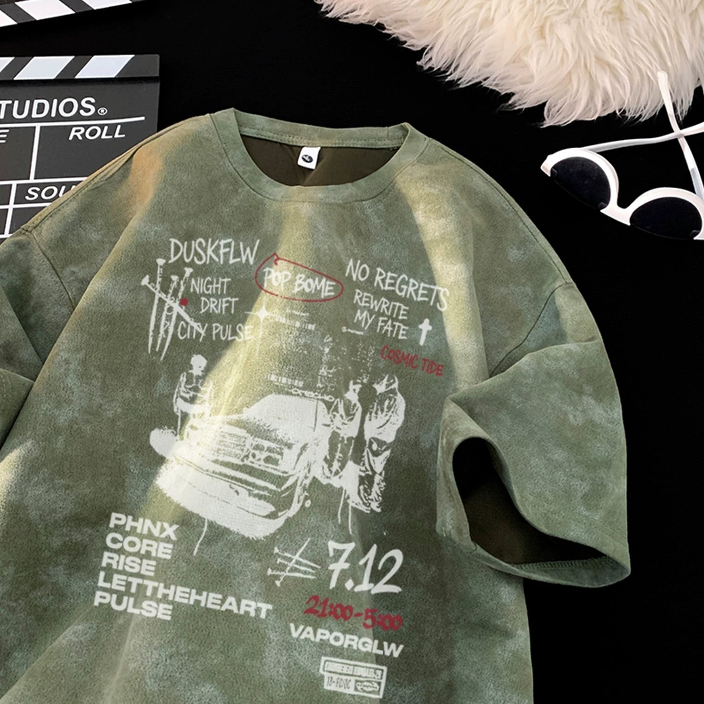 2026 New American Tie dye Short sleeved T-shirt for Men's Summer, Loose and Versatile, Trendy Teenage Half Sleeve Shirt