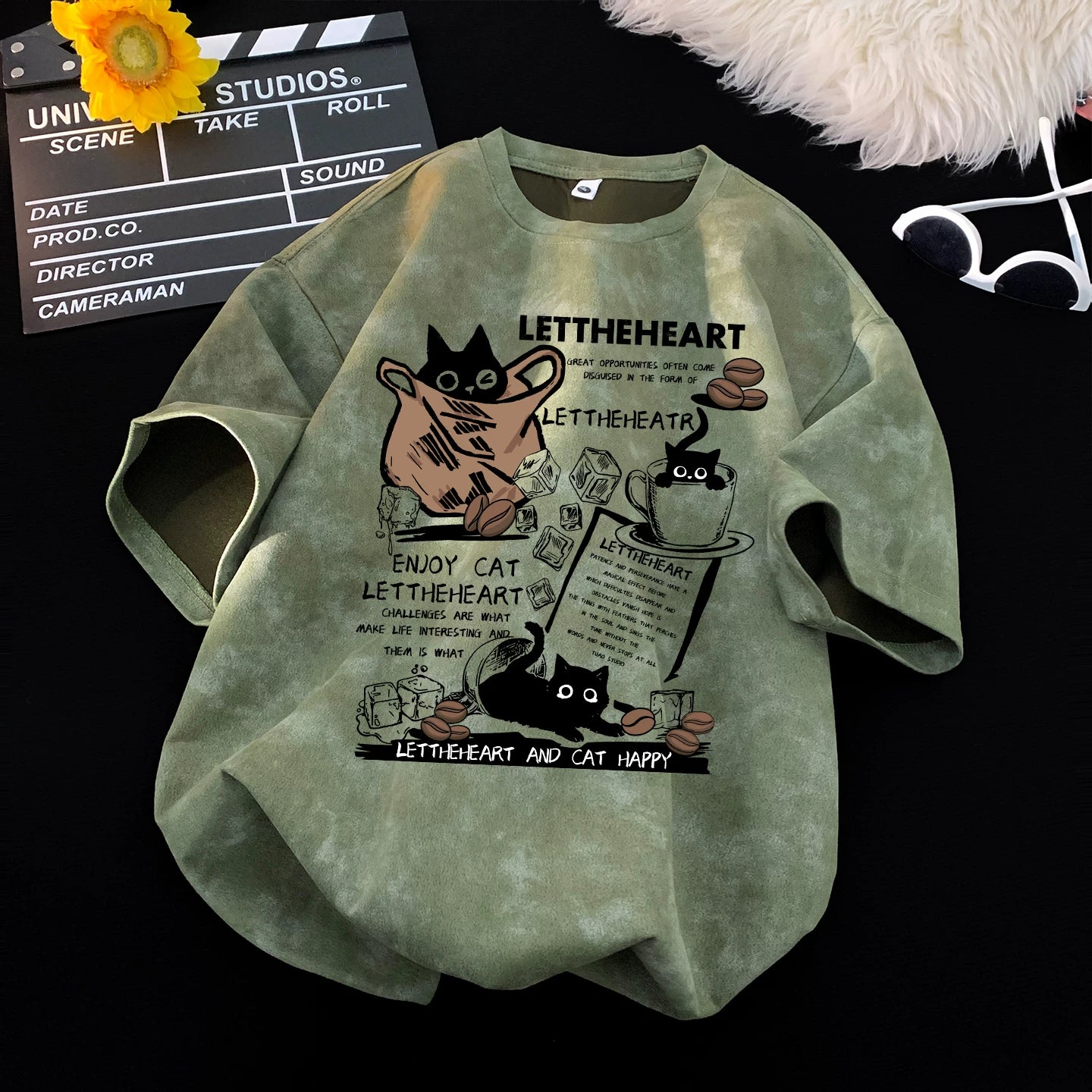 American tie dye short sleeved T-shirt for men's summer 2026 new loose round neck half sleeved shirt ins trendy high street T-shirt