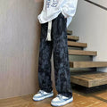 American tie dye casual pants for men in spring 2026, new explosive street fashion brand trend for teenagers, loose straight leg pants