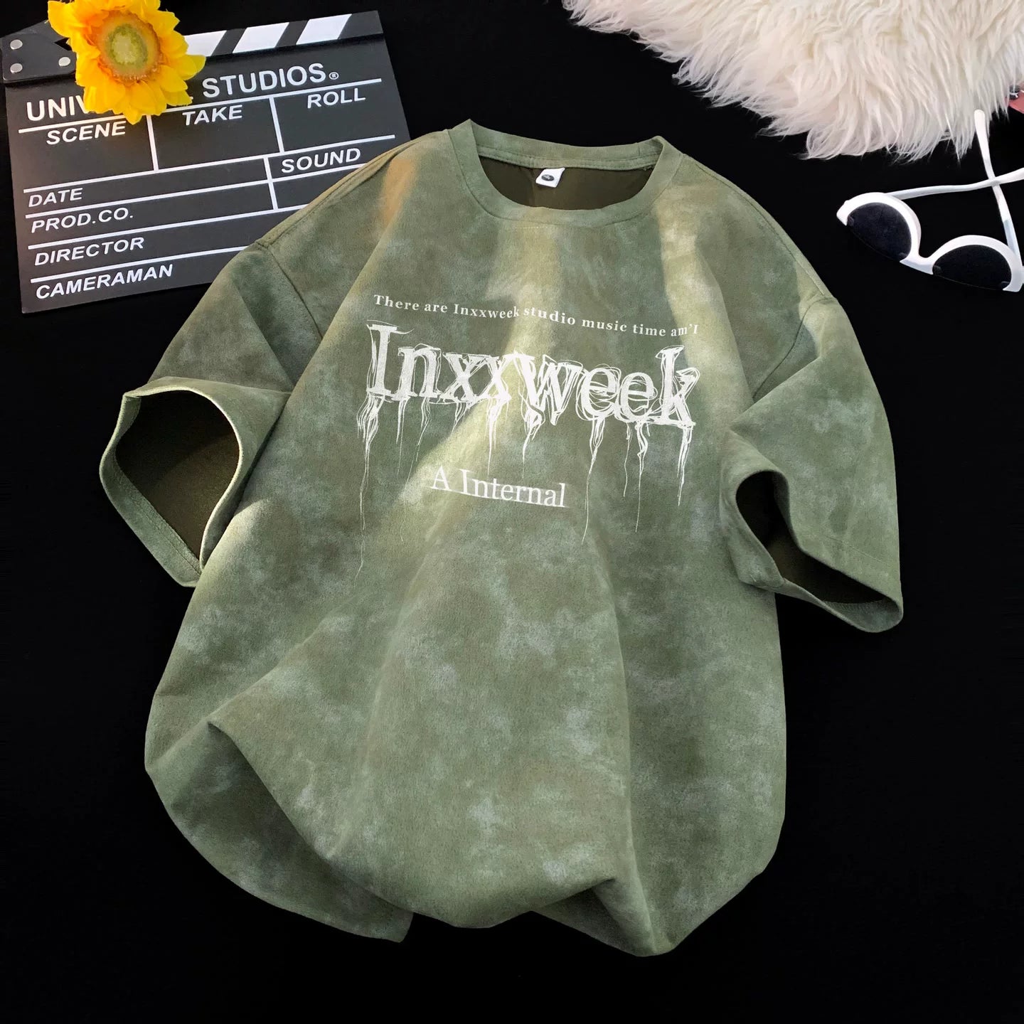 American tie dye short sleeved T-shirt for men's summer 2026 new trendy brand explosive street casual loose fit youth plus half sleeve